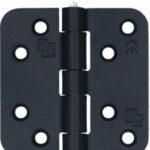 S2 scharnier 6521 zwart ronde hoeken 76x76x2,4 mm