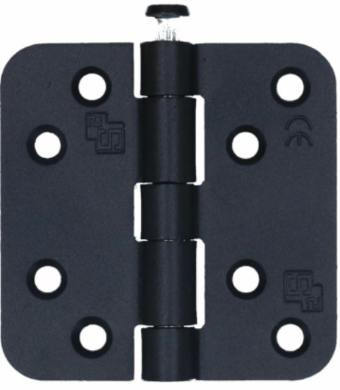 S2 scharnier 6521 zwart ronde hoeken 76x76x2,4 mm