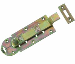 Starx rolschuif met bocht en sluitplaat 140 mm geel verzinkt