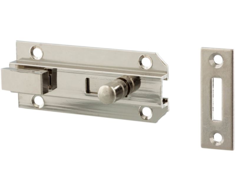 Starx profielschuif met bocht en sluitplaat 60 mm vernikkeld