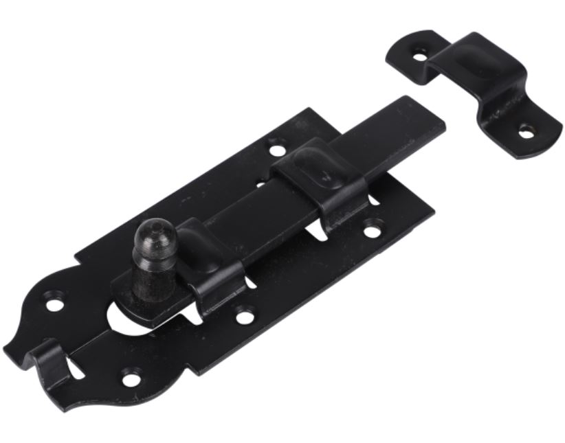 Starx rolschuif met ronde knop en sluitlus 120 mm zwart