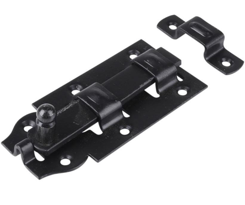 Starx rolschuif met ronde knop en sluitlus 100 mm zwart