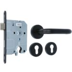 Set binnendeurbeslag deurkruk model 3RX op rozet + Cilinder insteekslot