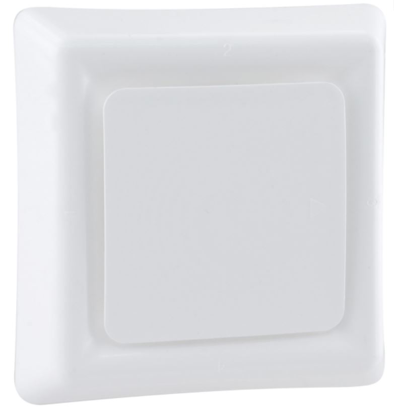 Starx afzuigventiel vierkant Ø100 mm wit