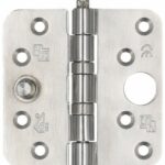 S2 veiligheidsscharnier kogellager 6512VH SKG*** ronde hoeken 89x89x2,4 mm RVS