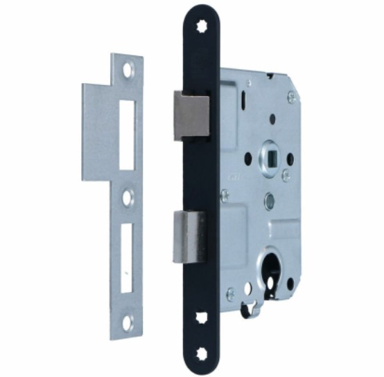 S2 cilinderslot BSW12DNPC met zwart gelakte voorplaat