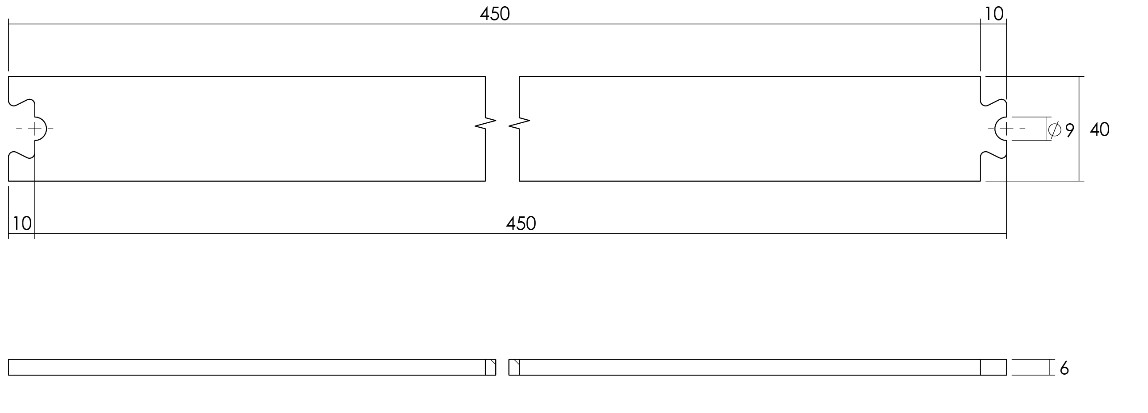 Intersteel Tussenrail 45 cm tbv schuifdeursysteem rvs - Afbeelding 2