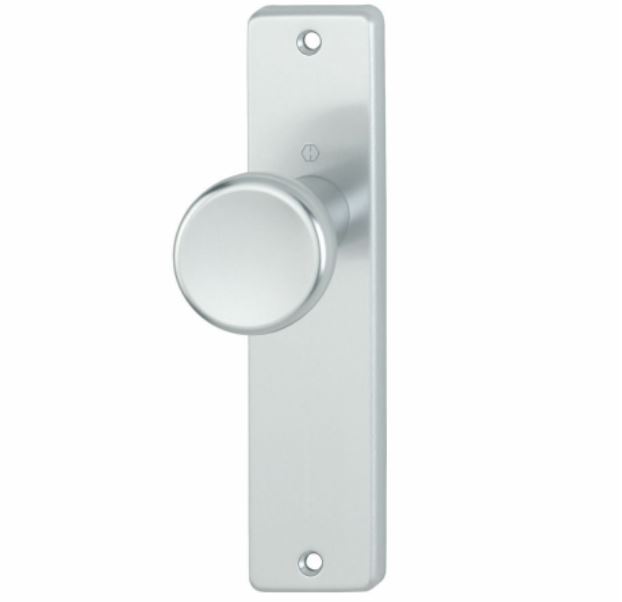 Hoppe Binnendeurschild blind met vaste knop aluminium F1