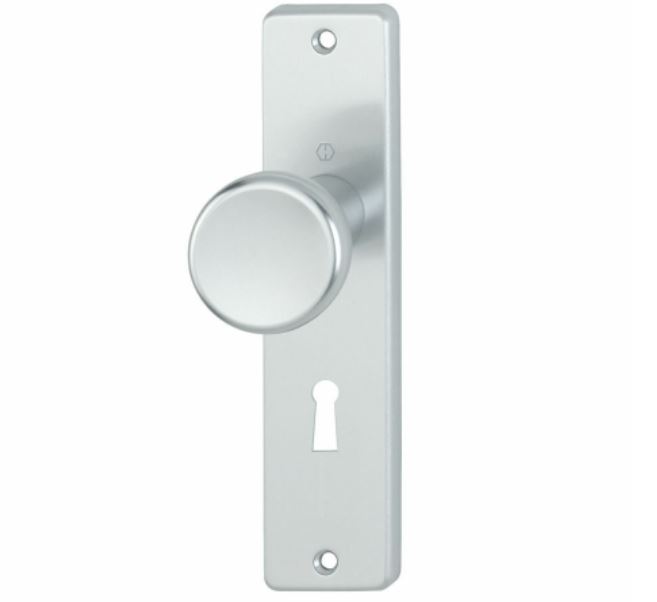 Hoppe Binnendeurschild SL56 met vaste knop aluminium F1