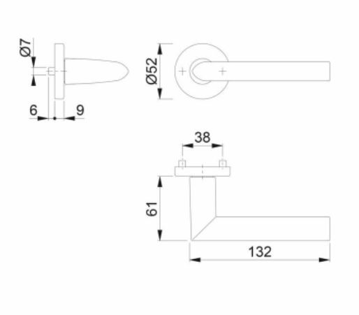Hoppe Deurkruk Stockholm aluminium
