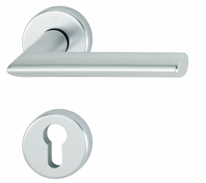 Hoppe Deurkruk Stockholm met 2 PC-plaatjes aluminium
