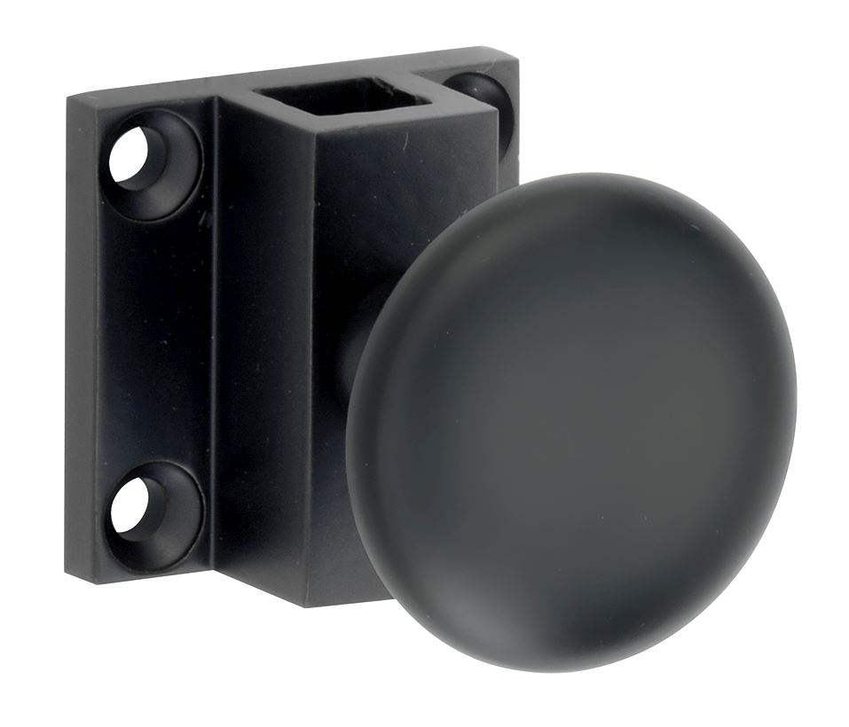 Espagnolet trekknop Elegant voor vierkante stang mat zwart