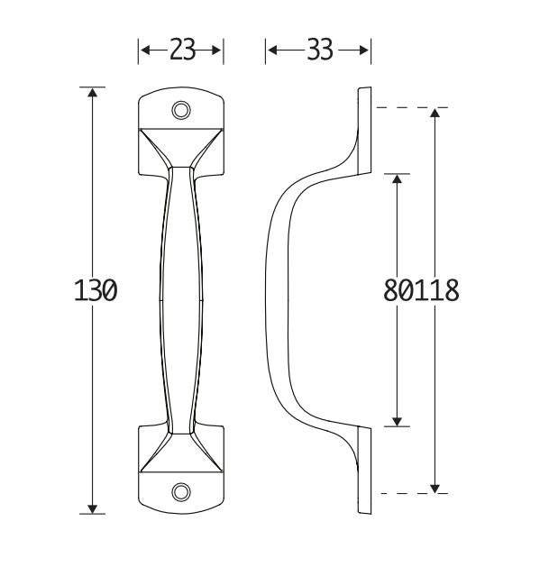 Deurgreep Elegant 130mm messing gelakt