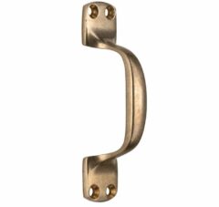 Deurgreep Elegant 155mm messing getrommeld ongelakt