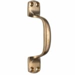 Deurgreep Elegant 115mm messing getrommeld ongelakt