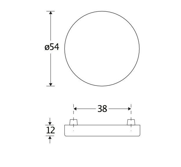 SKG3 blindrozet buiten Elegant messing ongelakt