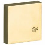 SKG3 blindrozet buiten Bauhaus messing ongelakt