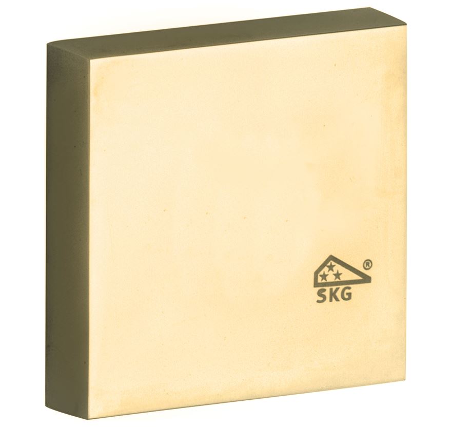 SKG3 blindrozet buiten Bauhaus messing ongelakt