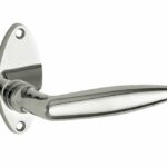 Deurkruk op geveerd rozet Dudok/elips glans nikkel