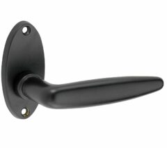 Deurkruk op rozet Dudok/elips mat zwart