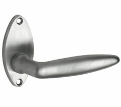 Deurkruk op rozet Dudok/elips mat nikkel ongelakt