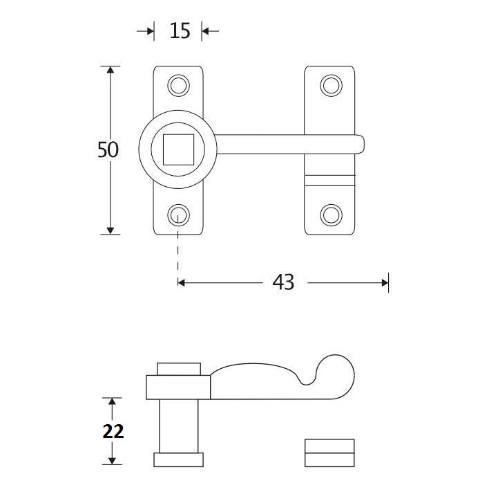 Raamwervel Elegant 22mm glans nikkel