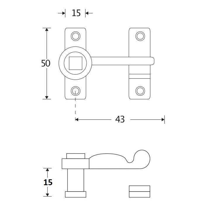 Raamwervel Elegant 15mm glans nikkel