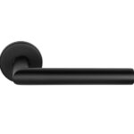 Deurkruk Marc op ronde rozet mat zwart