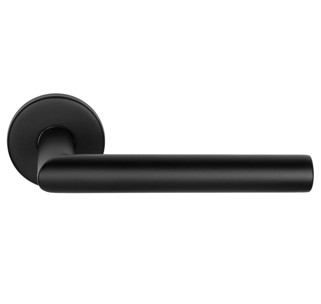 Deurkruk Marc op ronde rozet mat zwart