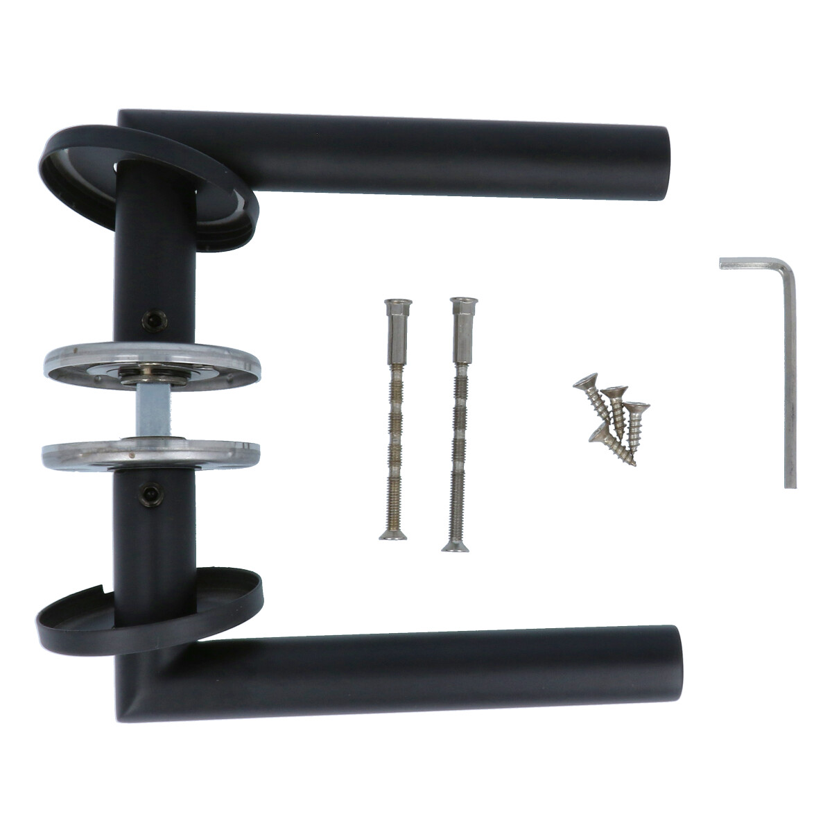 Deurkruk Marc Op Ronde Rozet Mat Zwart