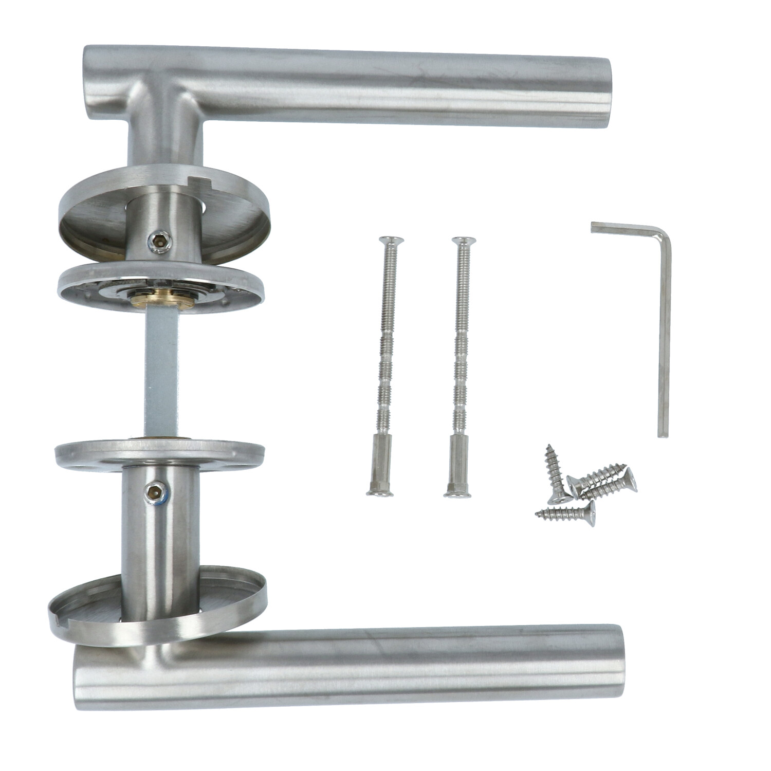 Deurkruk Dave Op Ronde Rozet RVS