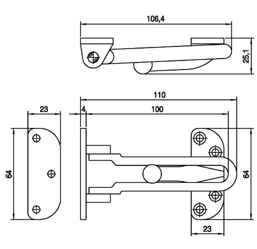 Kierstandhouder Nemef messing 2829