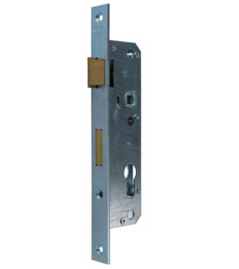 Nemef smaldeurslot PC72 DIN links 8691/14-35 mm rechthoekige verzinkte voorplaat