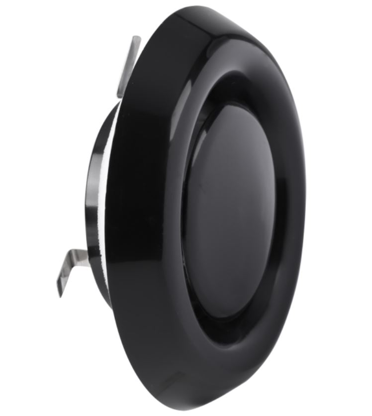 Starx afzuigventiel rond instelbaar Ø100-125 mm zwart