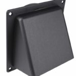 Starx gevelklep universeel 100/125/110 x 54 mm zwart