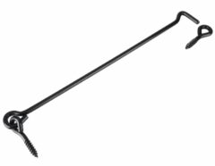 Windhaak met schroefoog 6.0 x 300 mm verzinkt zwart