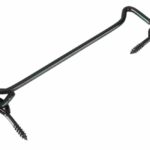 Windhaak met schroefoog 6.0 x 200 mm verzinkt zwart