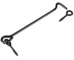 Windhaak met schroefoog 6.0 x 200 mm verzinkt zwart