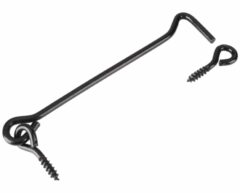 Windhaak met schroefoog 5.25 x 160 mm verzinkt zwart