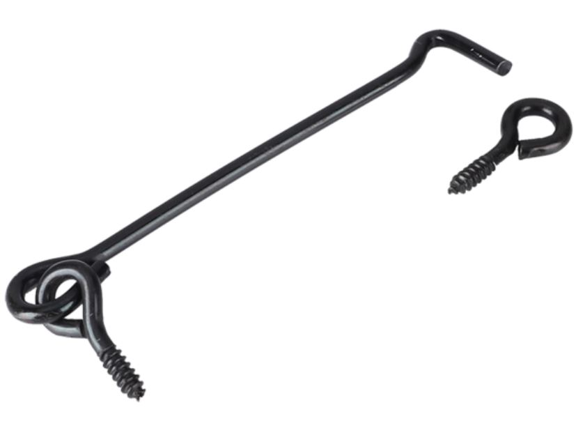 Windhaak met schroefoog 4.4 x 120 mm verzinkt zwart