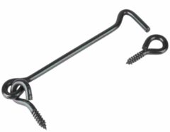 Windhaak met schroefoog 4.0 x 100 mm verzinkt zwart