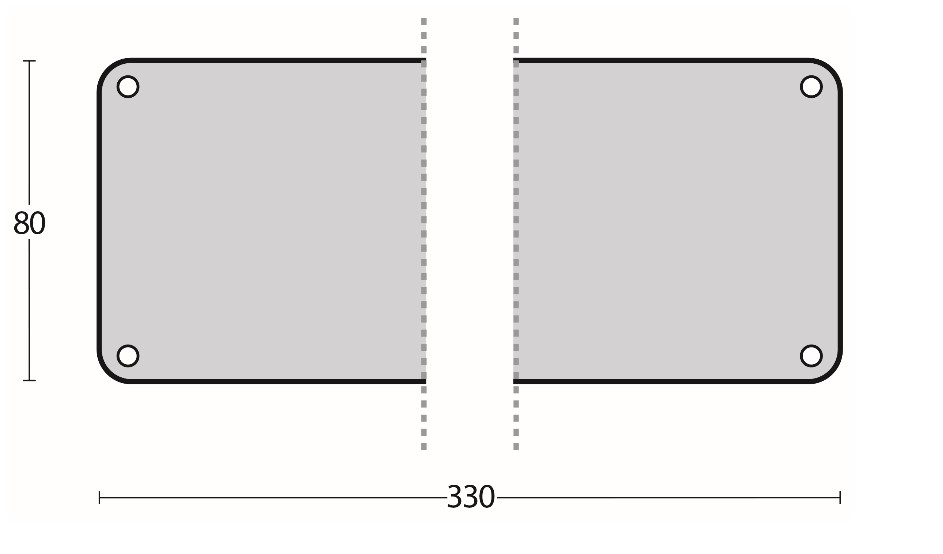 Intersteel duwplaat 80 x 330 x 1,5 mm rvs - Afbeelding 2