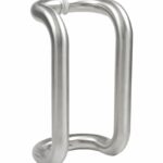 Set deurgrepen voor glazen deuren Ø35 x 300 mm RVS AISI 304