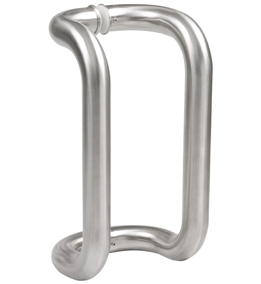 Set deurgrepen voor glazen deuren Ø35 x 300 mm RVS AISI 304