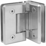 Scharnier hoek voor glazen deuren Mod. B nikkel