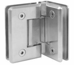 Scharnier hoek voor glazen deuren Mod. B nikkel