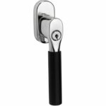 SKG2 Draaikiepgarnituur afsluitbaar Bauhaus ebben/ovaal glans nikkel