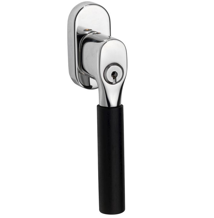 SKG2 Draaikiepgarnituur afsluitbaar Bauhaus ebben/ovaal glans nikkel