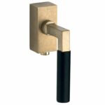 SKG2 Draaikiepgarnituur afsluitbaar Bauhaus ebben messing antiek