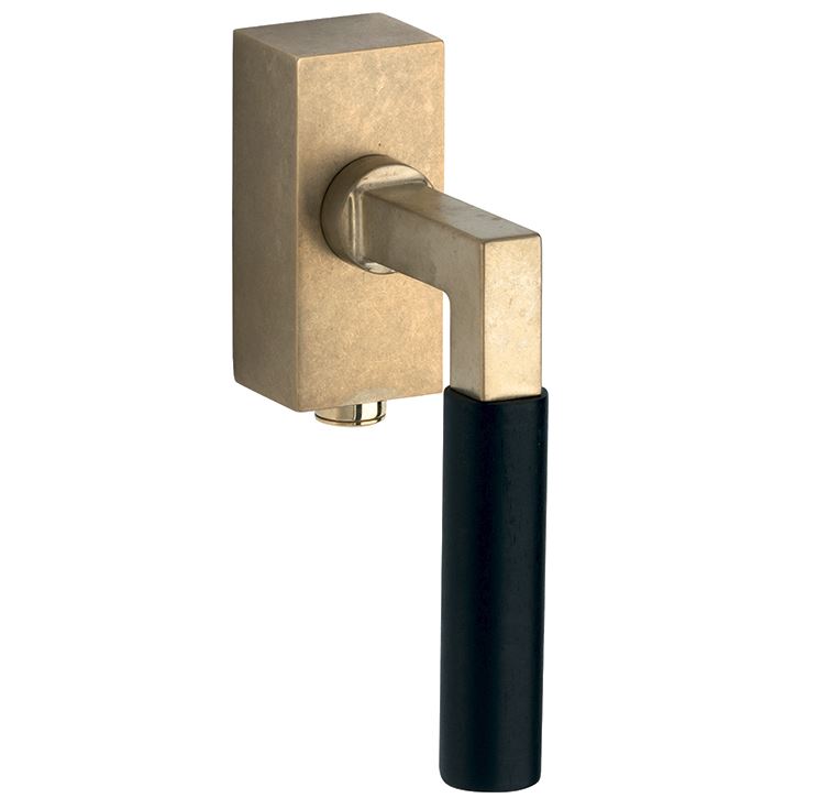 SKG2 Draaikiepgarnituur afsluitbaar Bauhaus ebben messing antiek